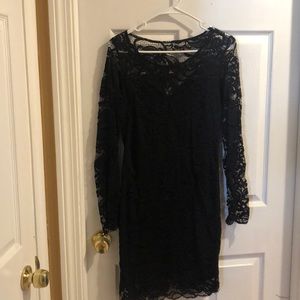Black lace dress